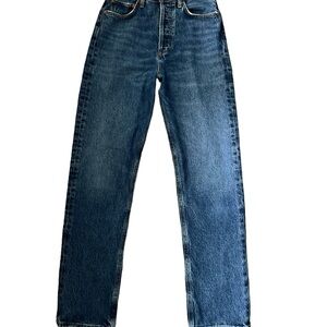 AGOLDE 90's Pinch Waist High-Rise Button Fly Straight Leg Jeans Sz 24